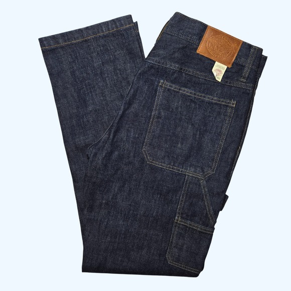 Wallace & Barnes Other - Wallace & Barnes Carpenter Pant Jeans Japanese Rinsed Mens Indigo AB451 32x32